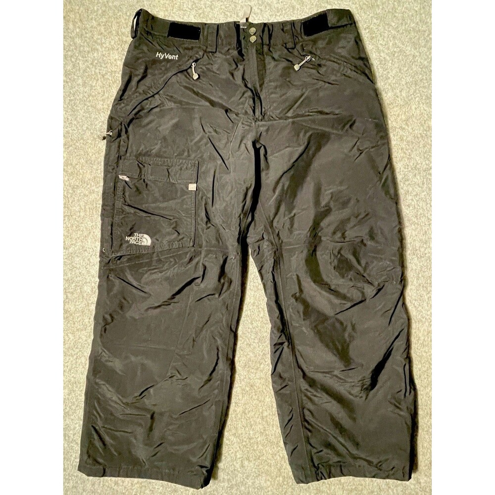 The North Face HyVent Men's Black Snow Pants XL Waterproof Windproof Adjustable